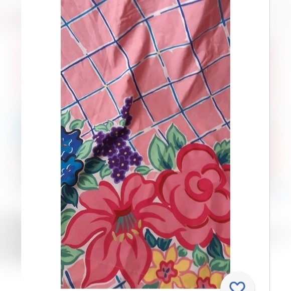 VTG MARTEX WEST POINT PEPPERELL no iron percale TWIN flat sheet FLORAL Garden - Picture 2 of 8